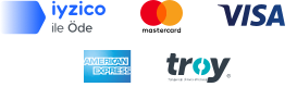 iyzico, Mastercard, Visa, American Express ve Troy ile ödeme